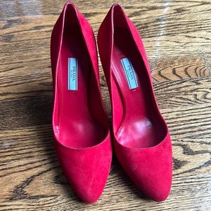 Prada suede heels